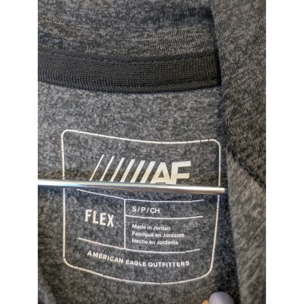 American Eagle Outfitters Men's‎ Size S Flex Hoodie Gray Heathered Raglan